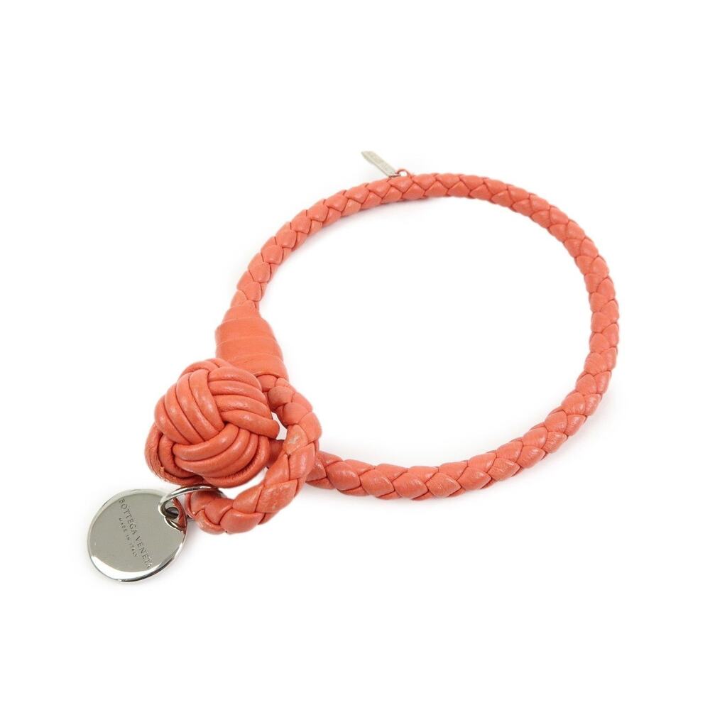 Bottega Veneta Intrecciato Lambskin Bracelet Orange